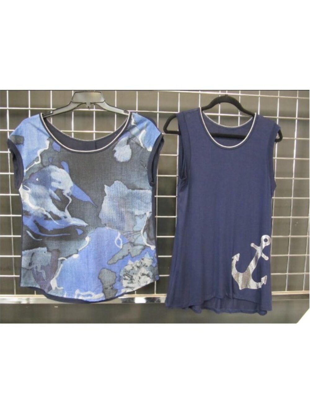 Women's 2-Piece Sleeveless Top Bundle – Floral Print & Anchor Graphic